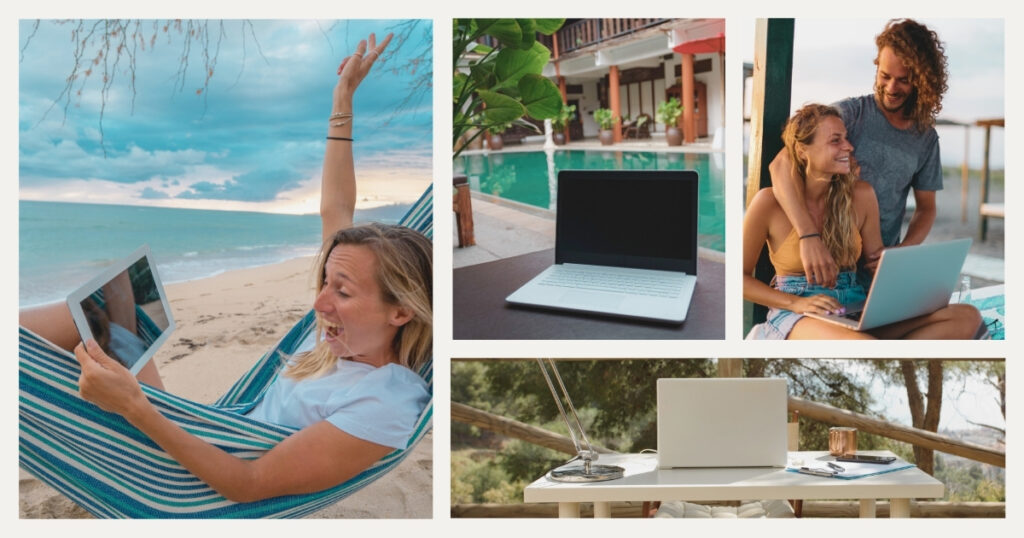 digital nomad people living their nomad days from different places