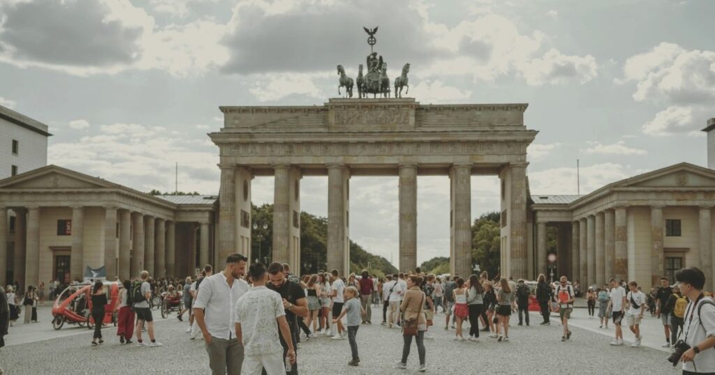 tourists enjoying their trip to Berlin