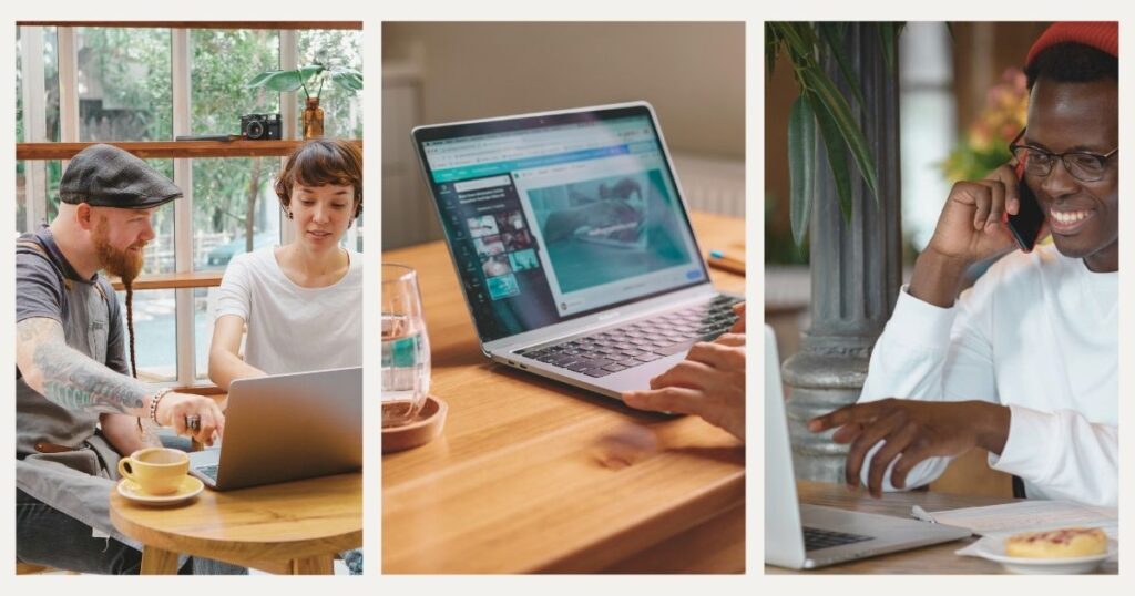 digital nomads working in a coworking