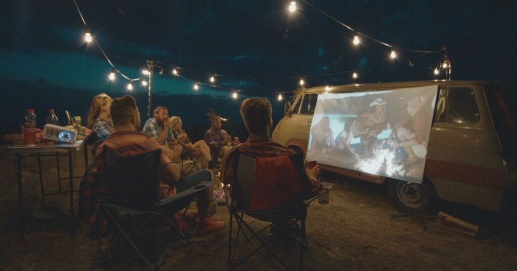 digital nomads watching a documentary