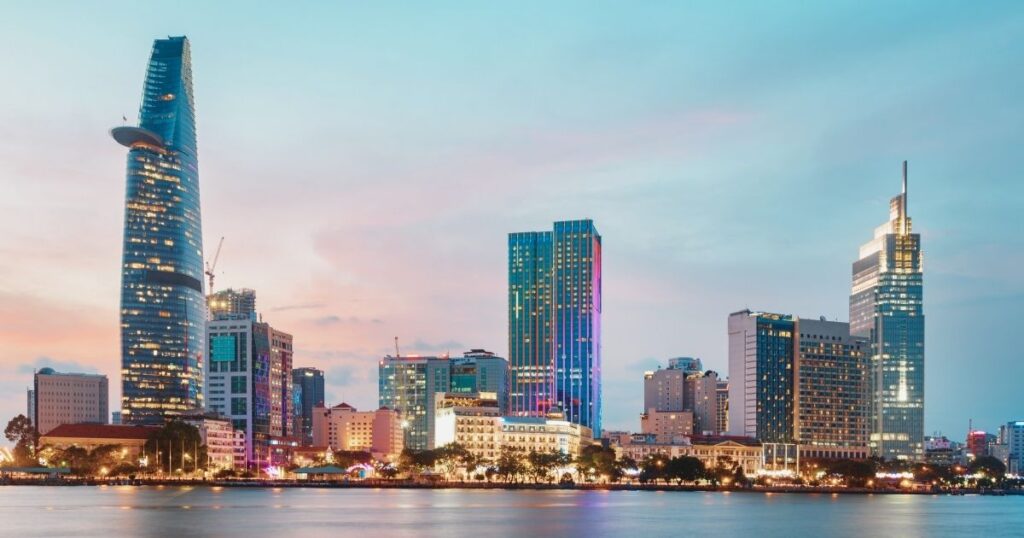 nice view of Ho Chi Minh city