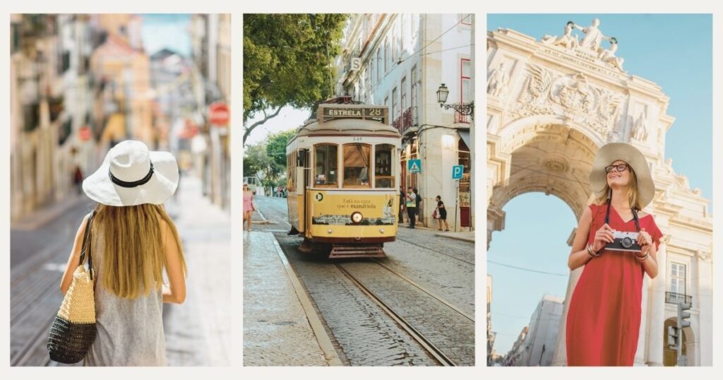 digital nomad women enjoying a Lisbon trip