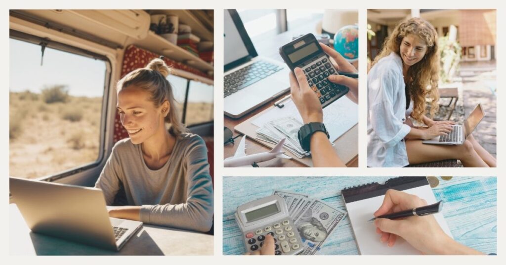 women setting a budget for becoming digital nomads