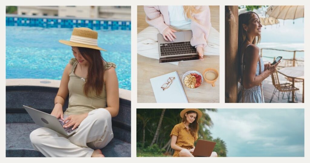 digital nomad women working from anywhere