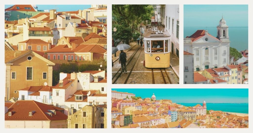 hermosos paisajes del barrio de Alfama en Lisboa