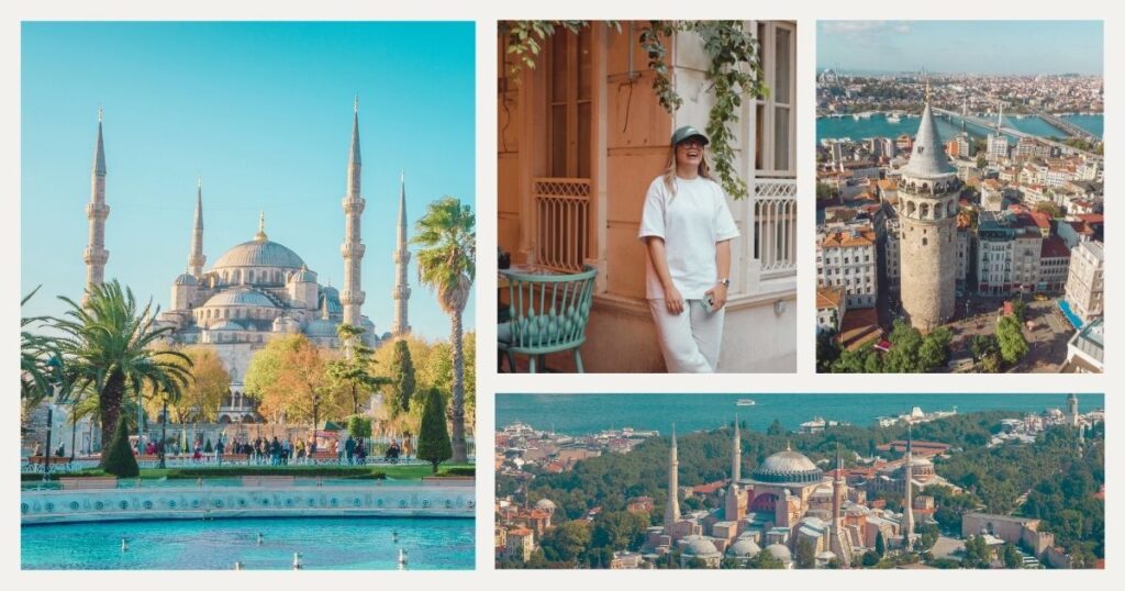 mujer sonriente en Estambul
