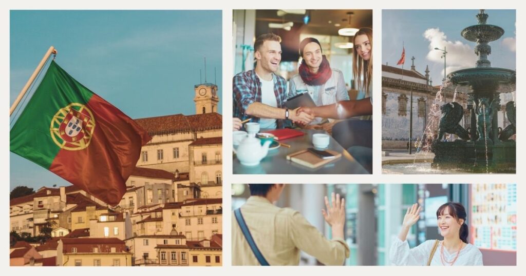 personas aprendiendo los saludos en portugués