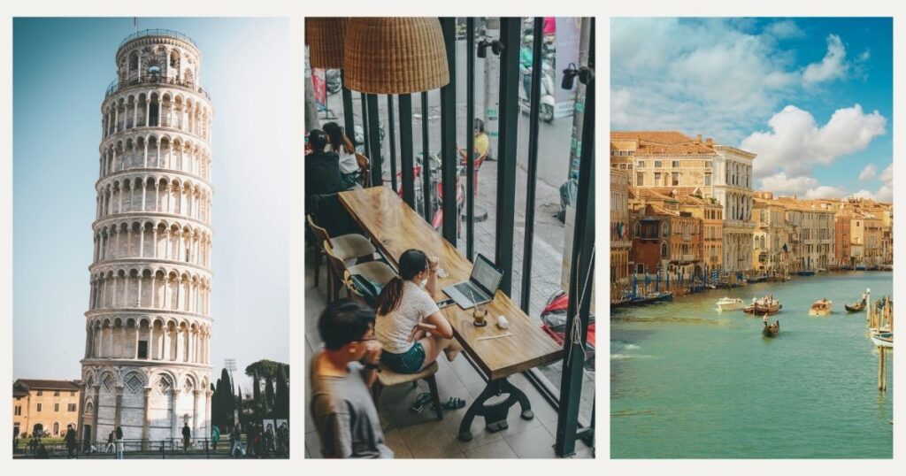 personas trabajando en remoto desde Italia