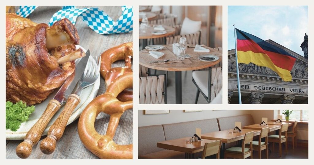 restaurante y plato tipico de Berlin, Alemania