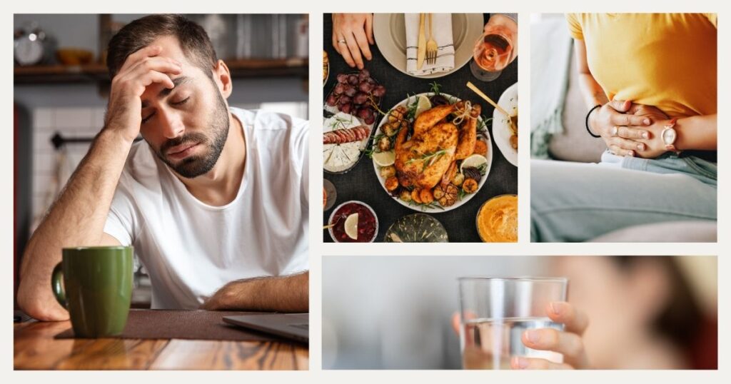 personas enfermas a causa de alimentos y agua 