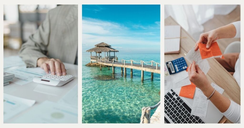 mujer calculando impuestos en Tailandia