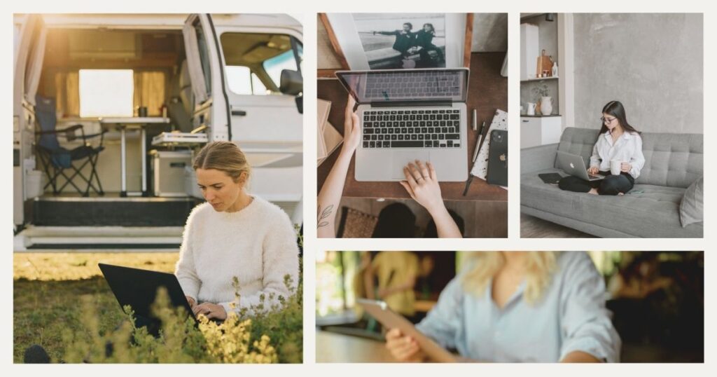 mujeres buscando trabajos para ser nomadas digitales