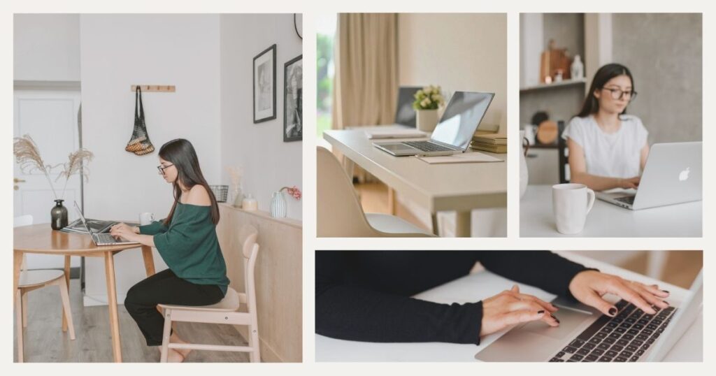 mujer buscando oportunidades para trabajar remoto y ser nomada digital