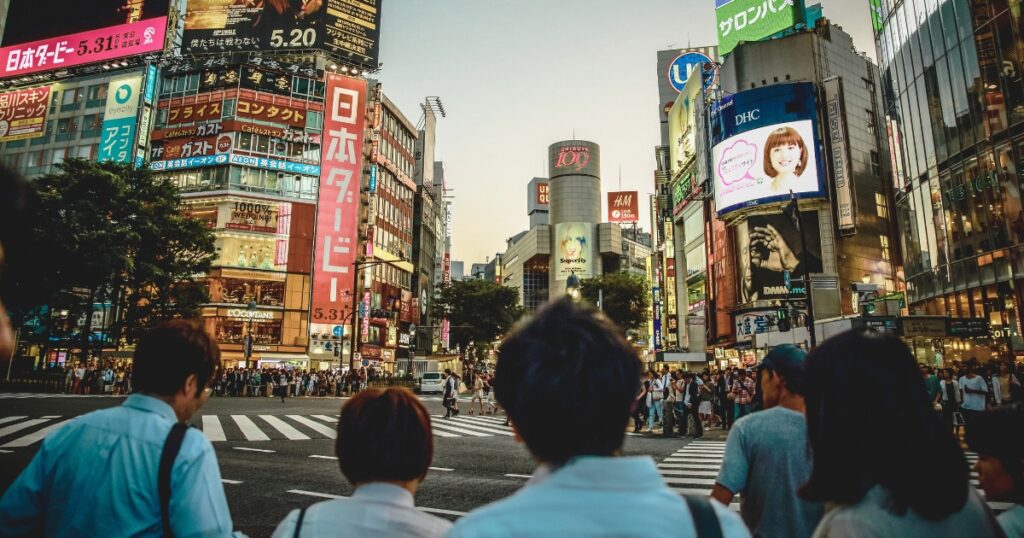 hermoso paisaje de calle en Japon