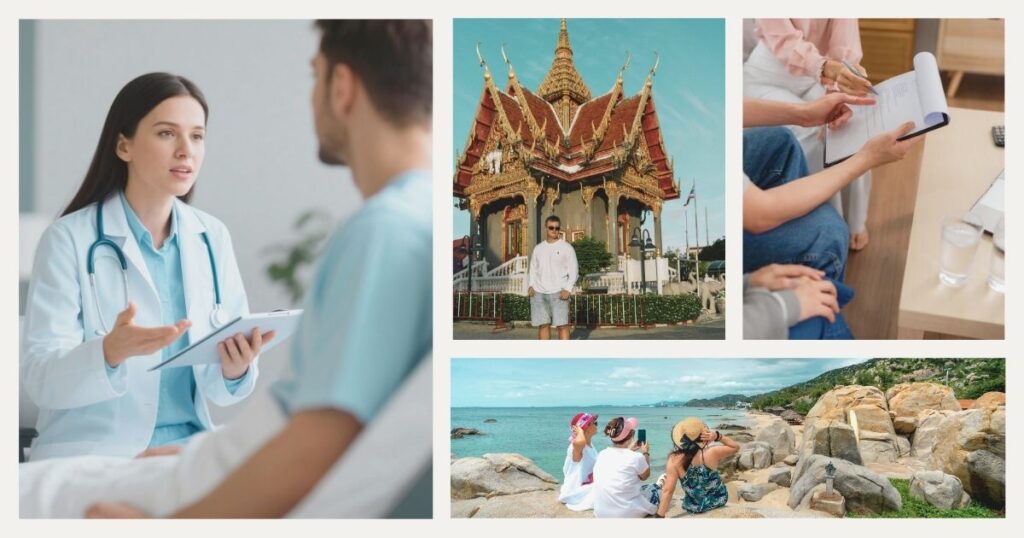 doctora atendiendo paciente en Tailandia con el seguro medico