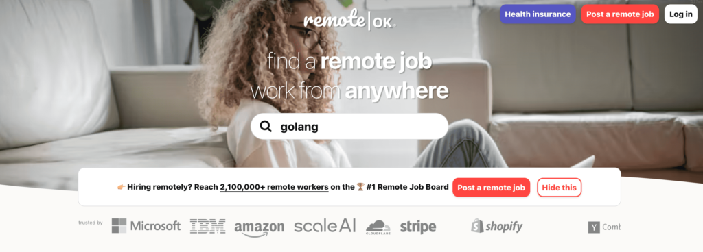 El trabajo remoto que buscas está en RemoteOK.