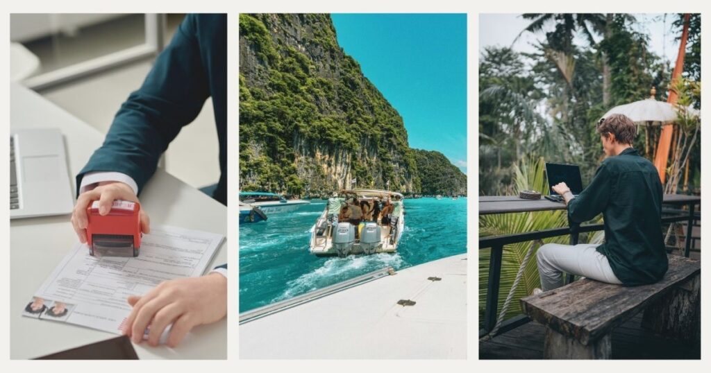 hombre trabajando desde Tailandia con su visa de nomada digital