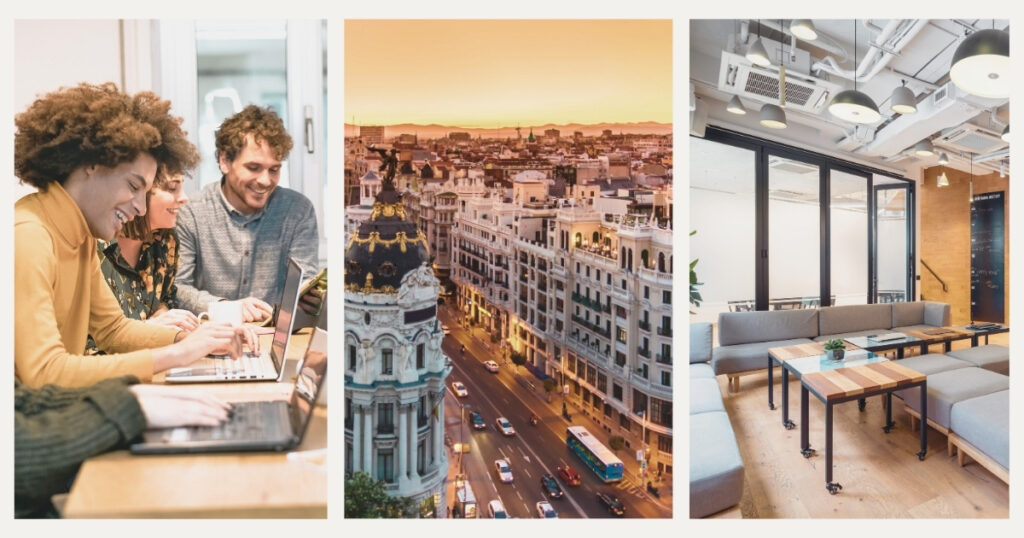 nomadas digitales trabajando desde un coworking en Barcelona