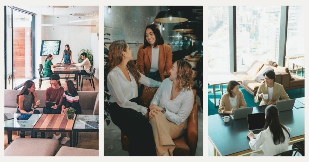 mujeres nomadas digitales haciendo networking