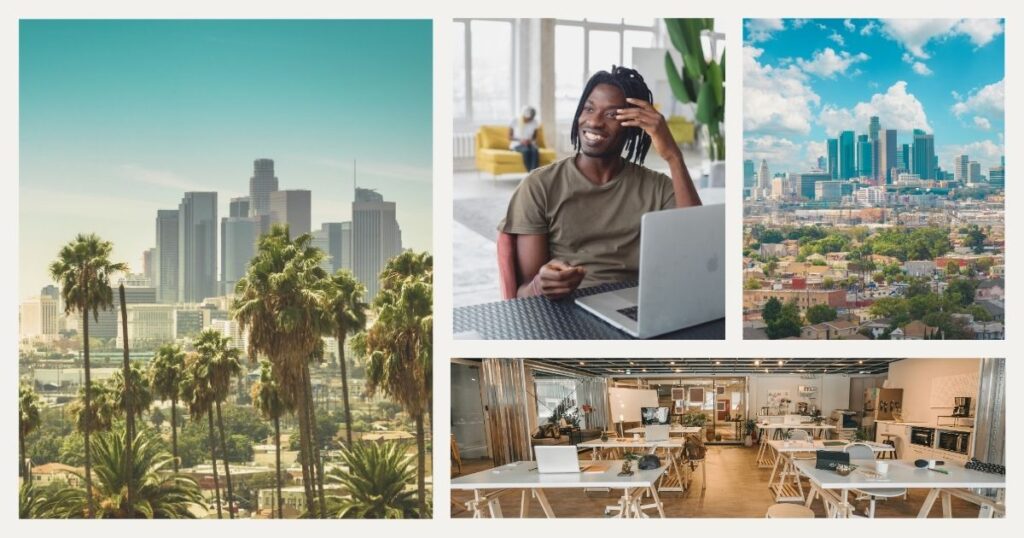 man enjoying the benefits of a coworking space in Los Angeles