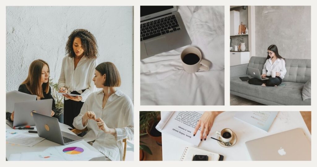 mujeres nomadas digitales organizando sus horarios de trabajo