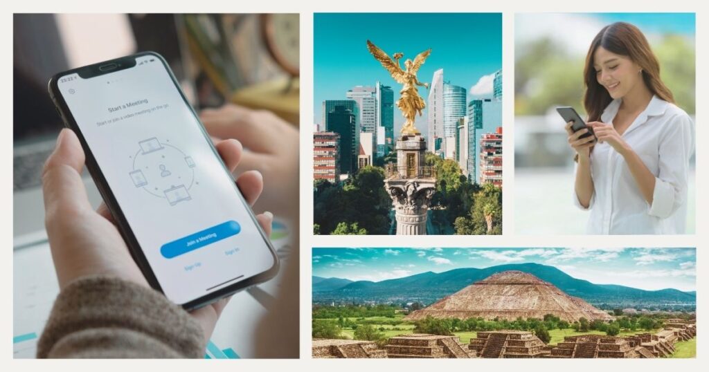 mujer joven disfrutando de la red movil en Mexico