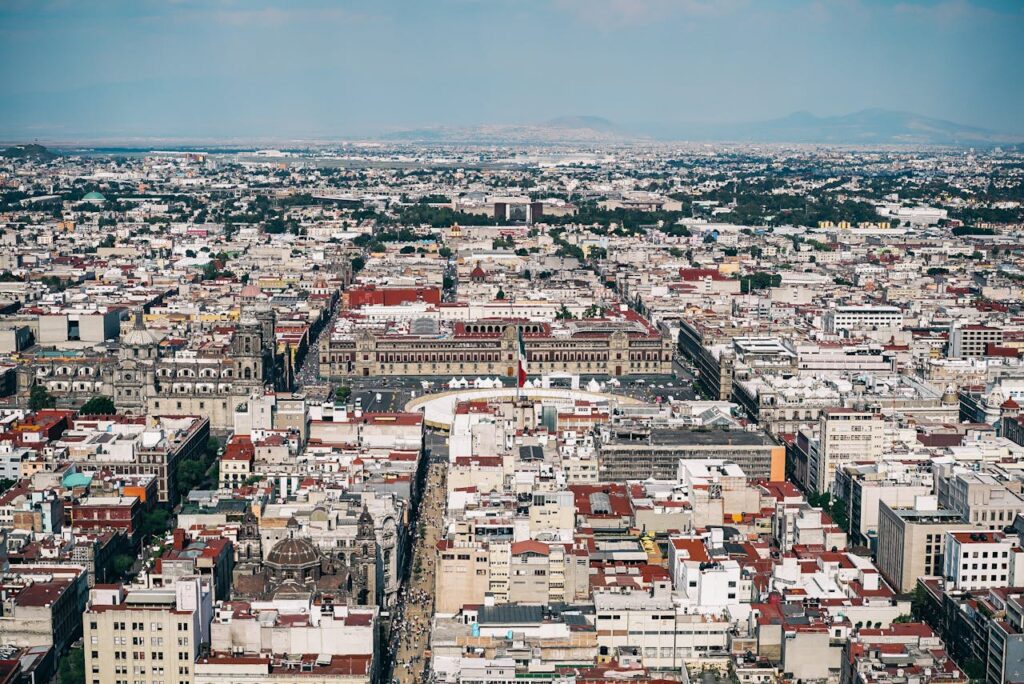Vista panoramica de la Ciudad de México