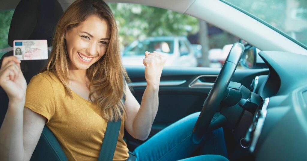woman getting the International Driver's License in Spain