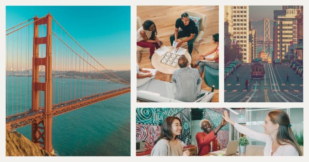 remote workers enjoying the benefits of working from a coworking in San Francisco