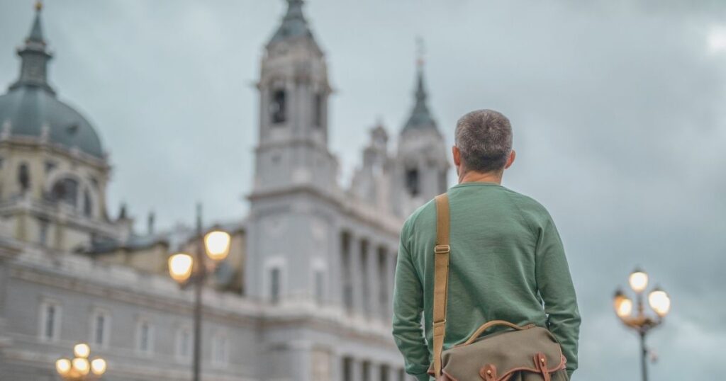digital nomad man enjoying living in Madrid