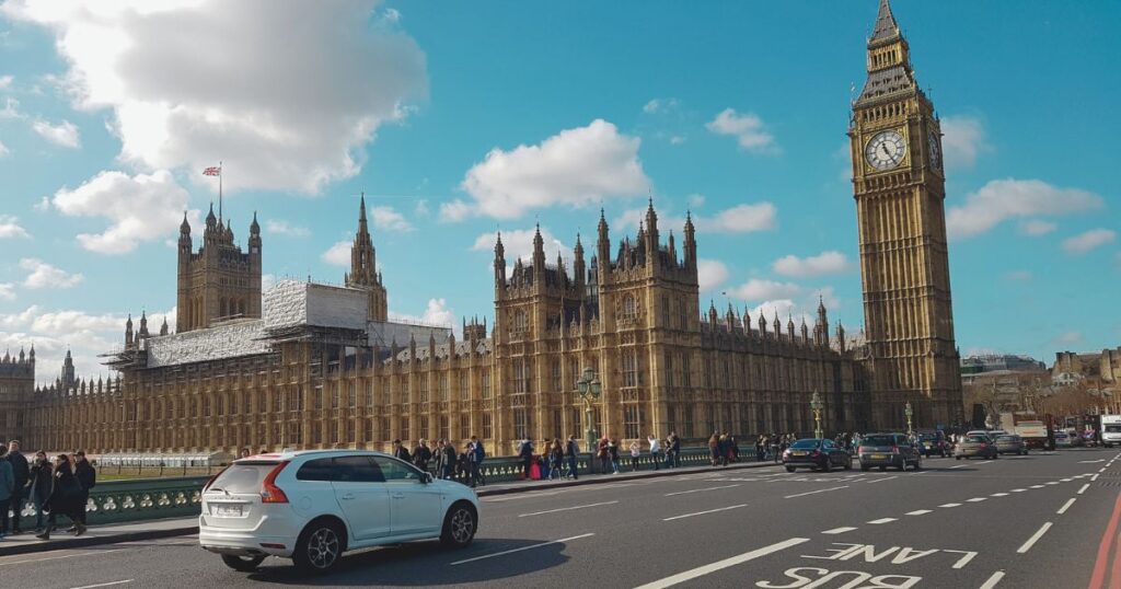 driving in a London street