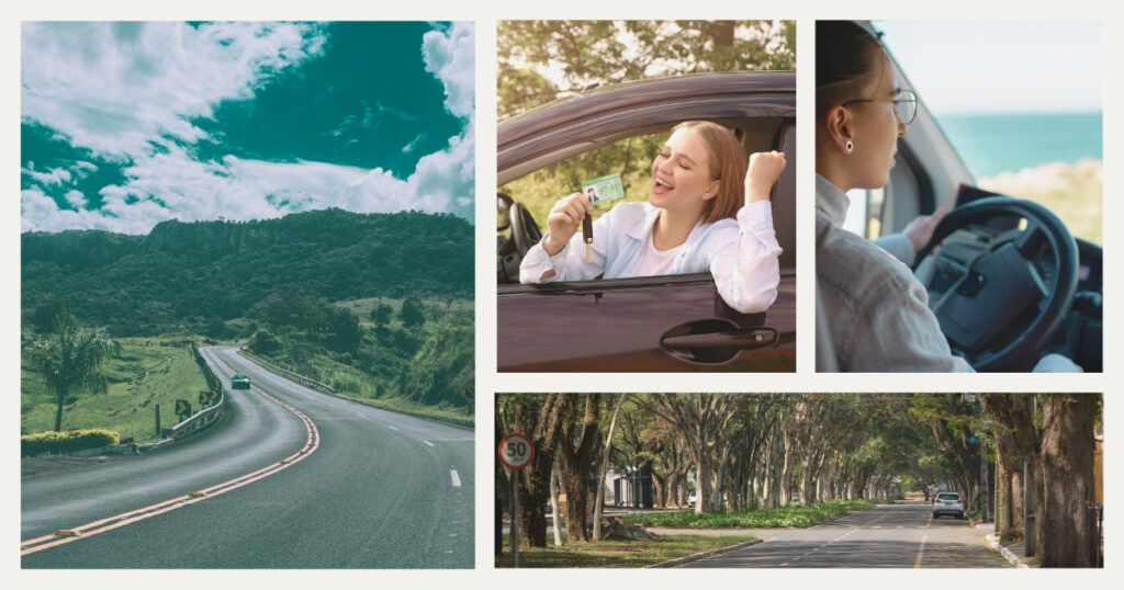 women driving in Brazil with a foreign license