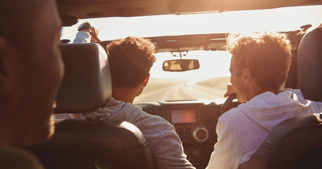 men driving in Brazil