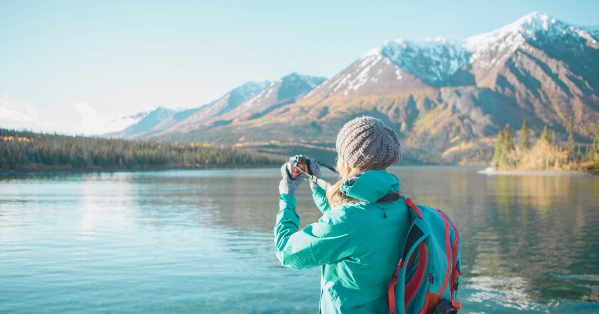 young woman visiting canada