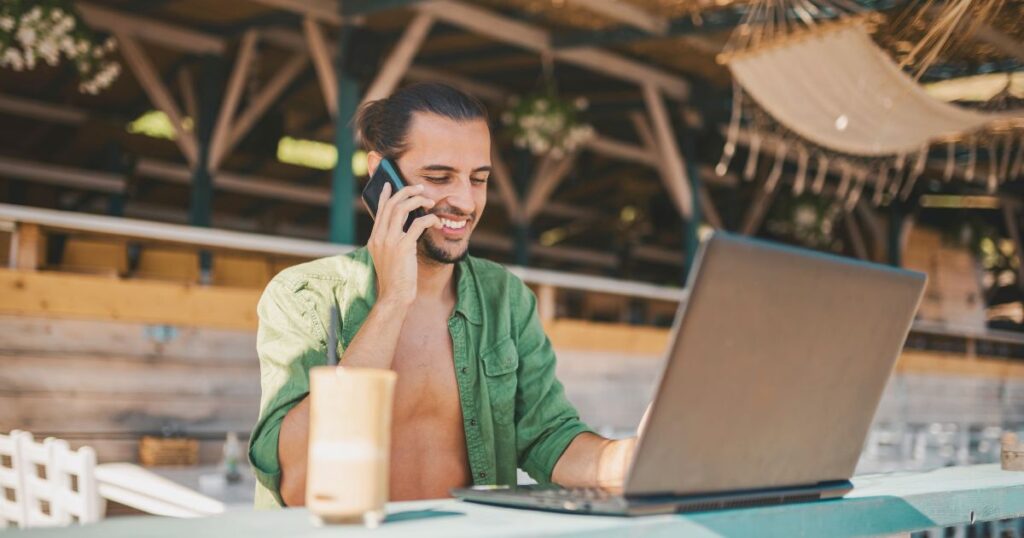 man applying for digital nomad visa in Indonesia