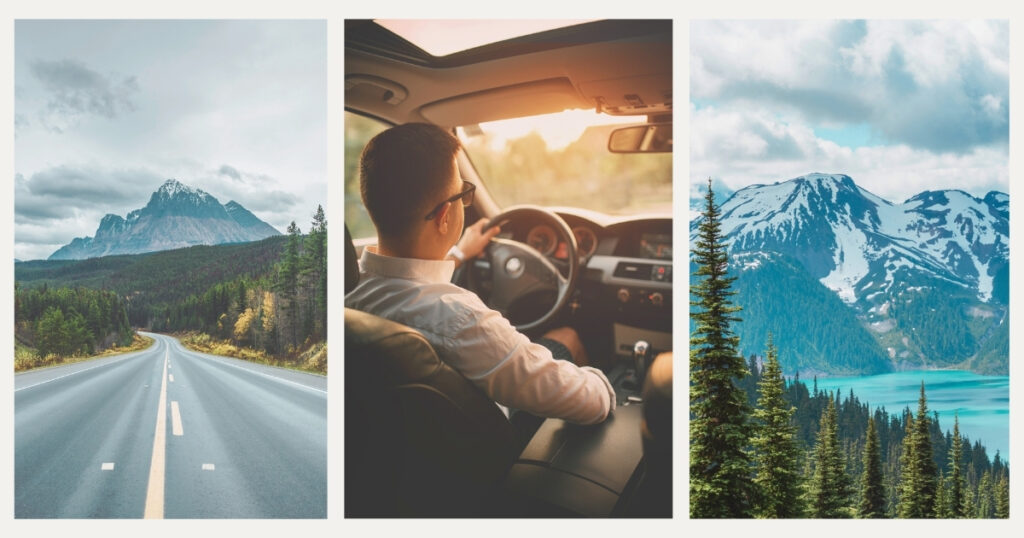 man driving in Canada