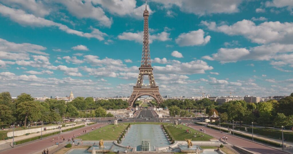 beautiful view of the Eiffel Tower in Paris