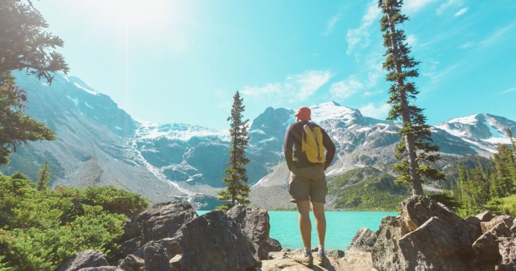 young man visiting Canada
