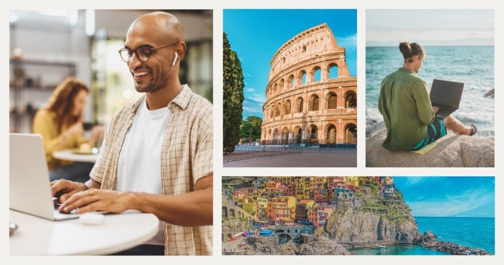 young people living as a digital nomad in Italy