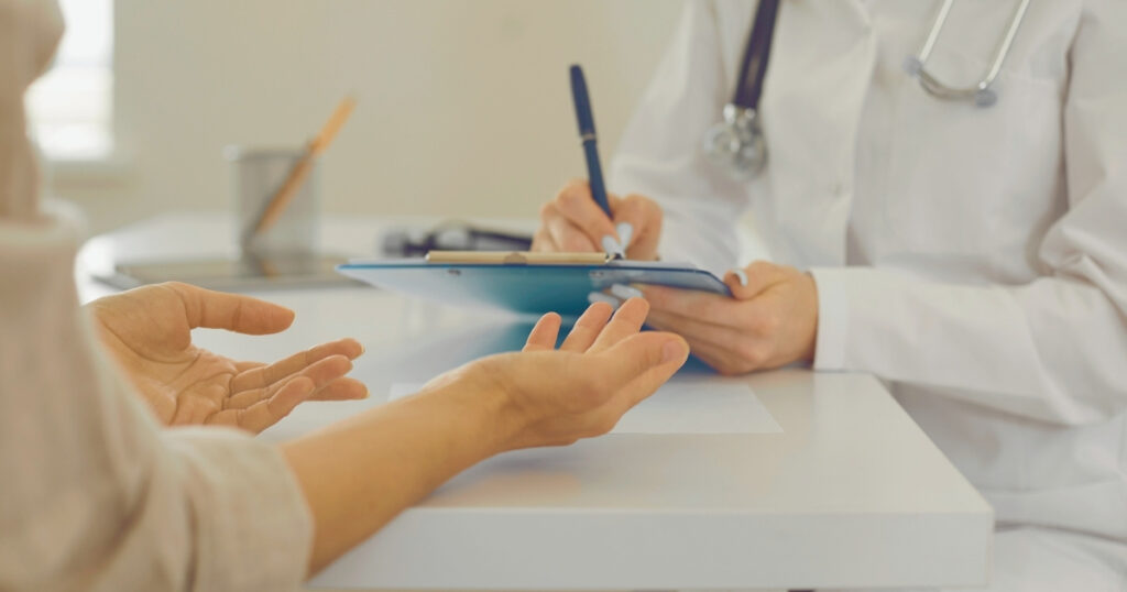 woman in a medical consultation in Turkey
