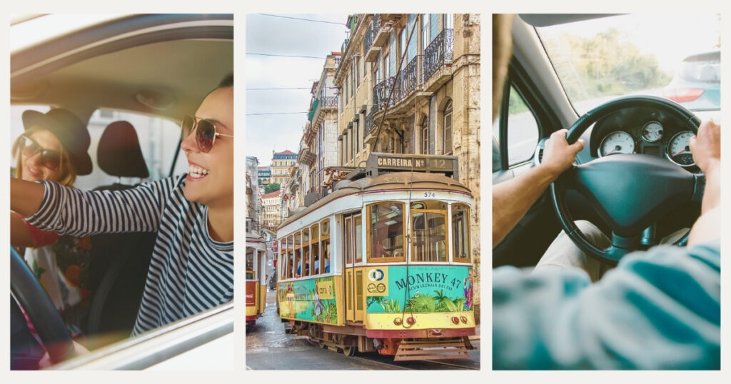 woman driving with a new Portuguese license