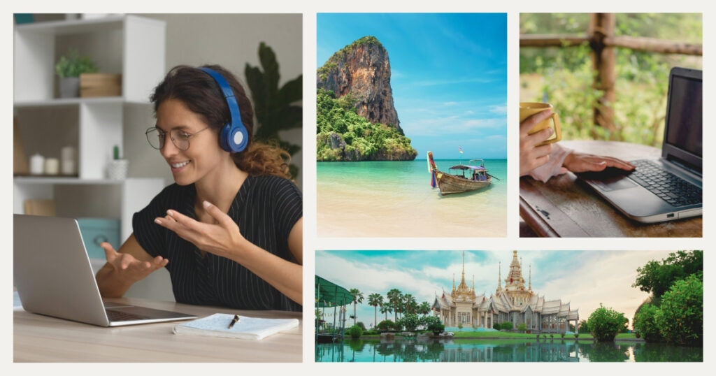 woman learning about the visa options for Thailand