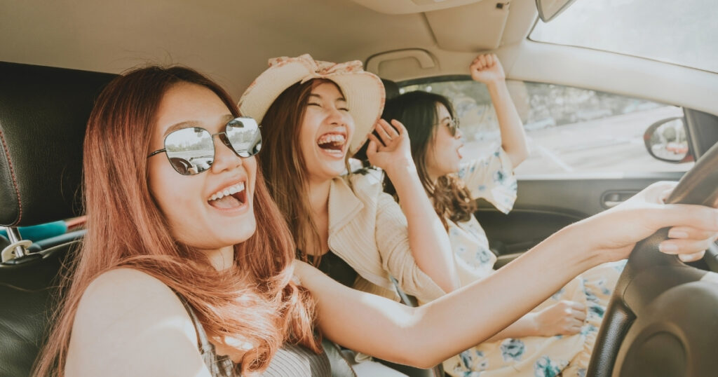 young women driving in Turkey