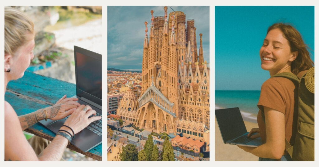 young woman applying for an European work visa