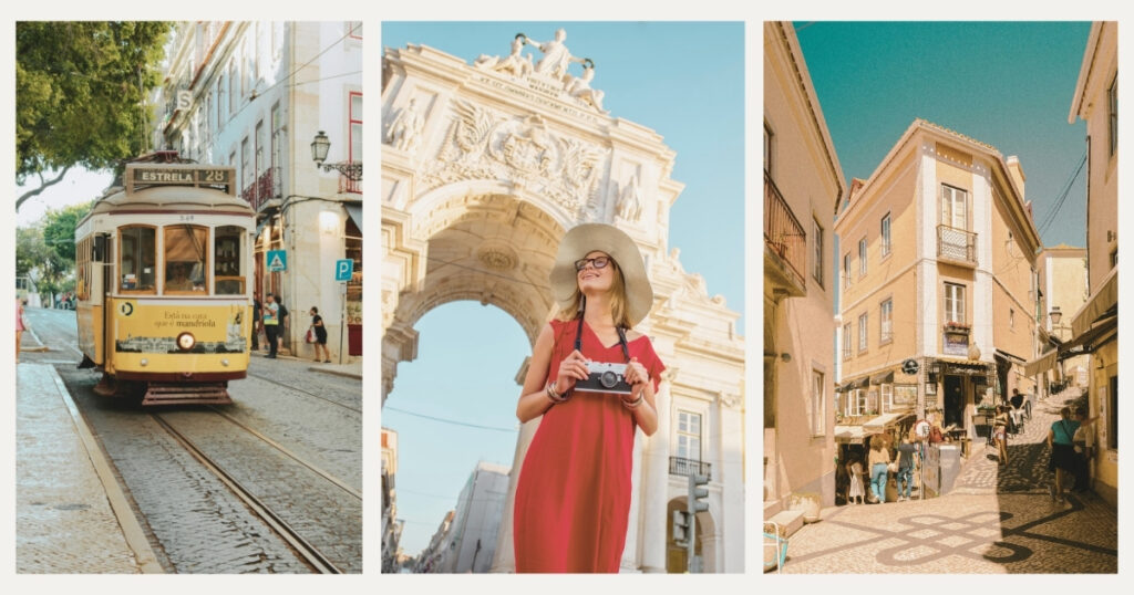 turista utilizando su tarjeta turistica en Lisboa