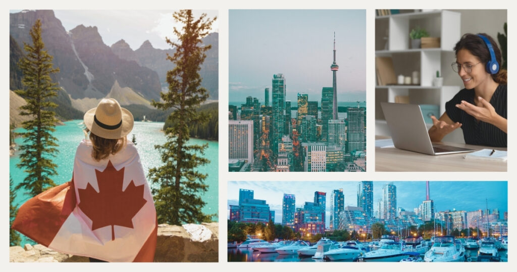 woman working from Canadá
