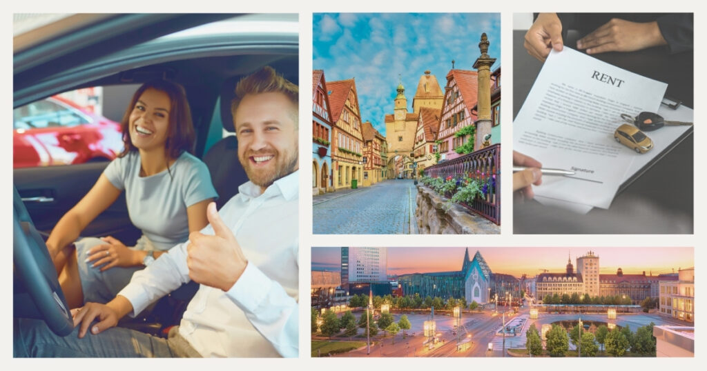 traveler couple renting a car in Germany