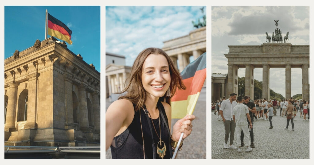 mujer joven turista en Berlin