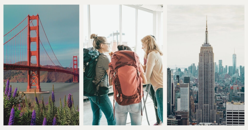 jovenes viajeras en Estados Unidos