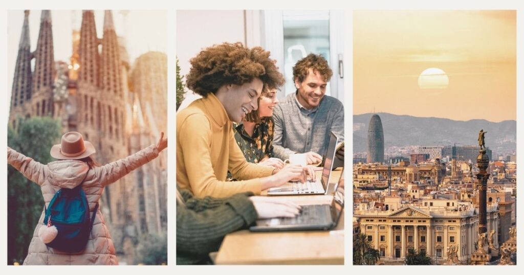 digital nomads working from a coworking in Barcelona